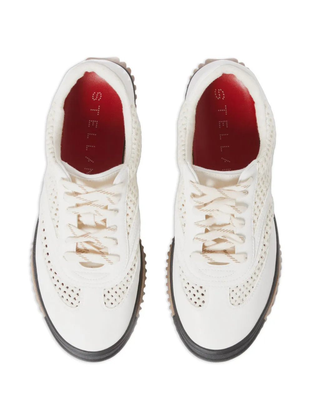 Кроссовки S-Wave Sport со шнуровкой и сетчатым верхом STELLA MCCARTNEY, белый — фото 4