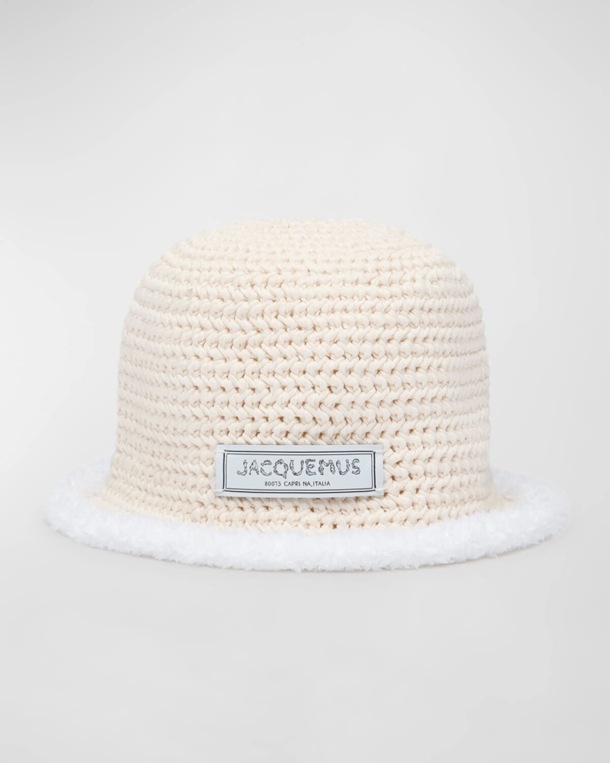 

Панама Le Bob Bordino с отделкой из шерпы Jacquemus, кремовый