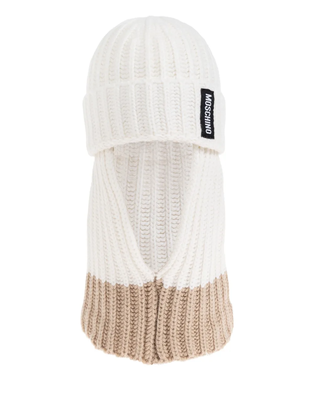 

Балаклава из ребристой ткани Moschino, белый