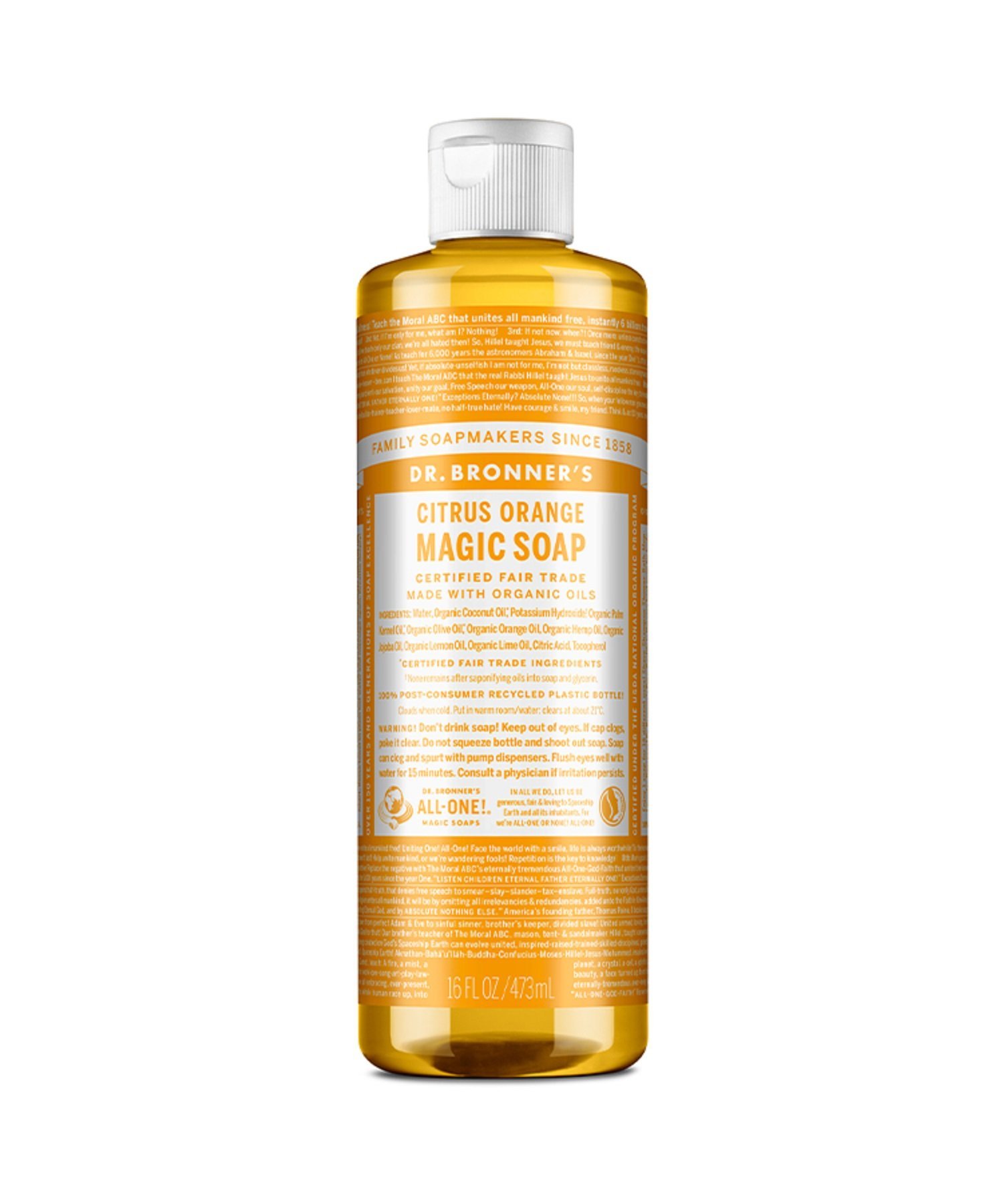 Волшебное мыло Dr. Bronner's CI с ароматом цитрусового апельсина, 473 мл Dr. Bronner's, others