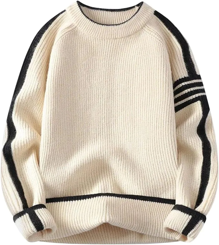 

Мужской свитер с круглым вырезом