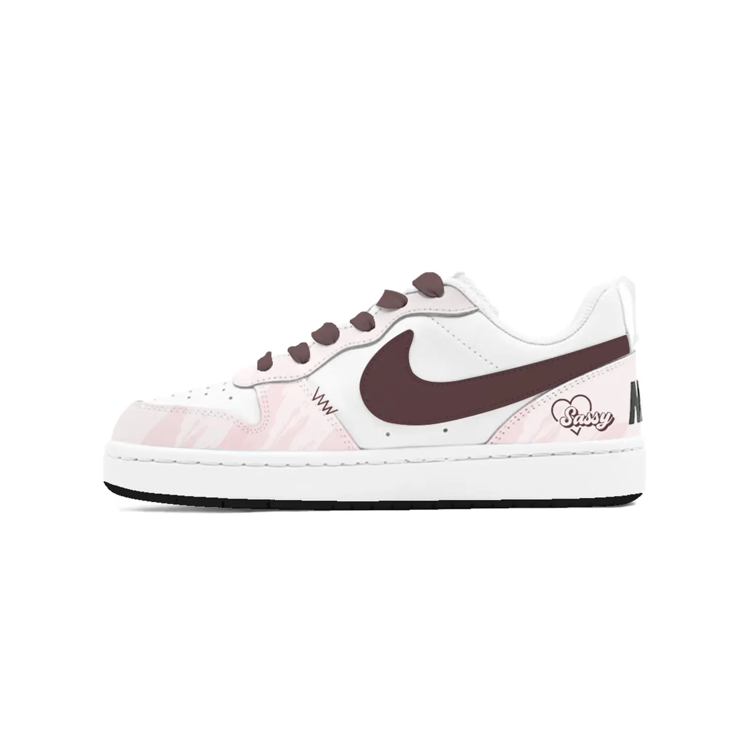 

Nike Детские дышащие низкие кроссовки для скейтбординга Court Borough Pink Mist Oolong Tea, розовые, для подростков