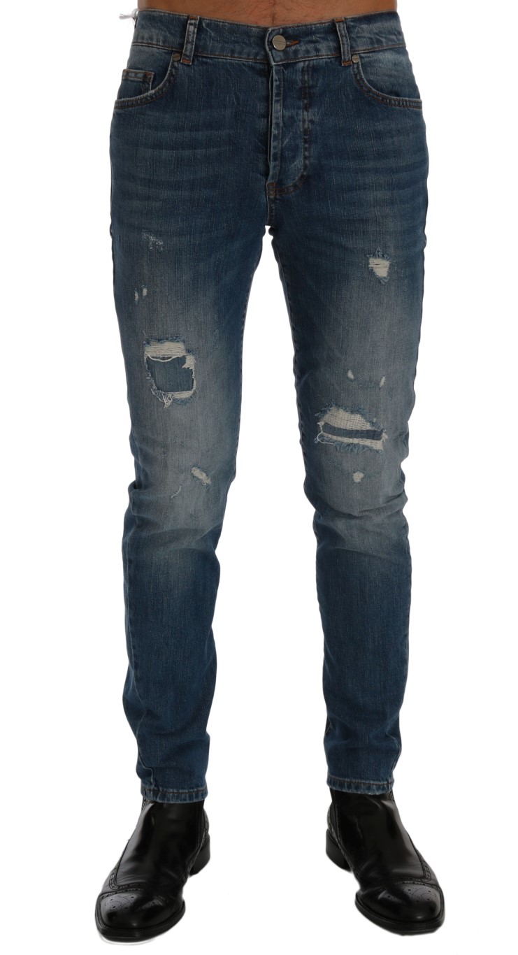 

Svelte Italian Denim - облегающие синие джинсы FRANKIE MORELLO