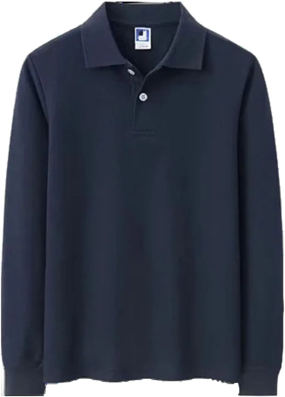 Мужская длинная футболка поло, хлопок, Navy Blue