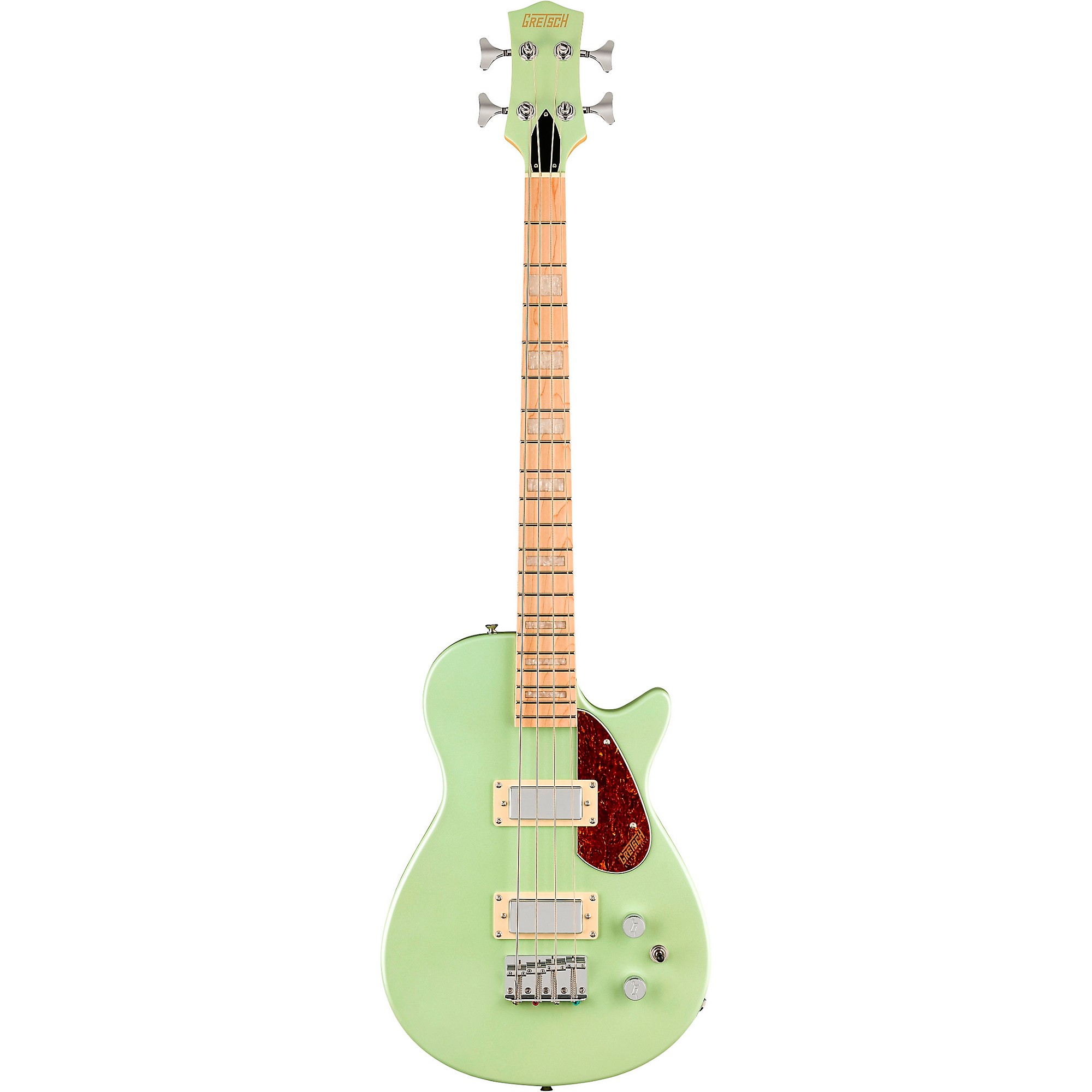 

Гитары Gretsch G2228B, ограниченная серия Electromatic Junior Jet II, короткомензурная бас-гитара Broadway Jade