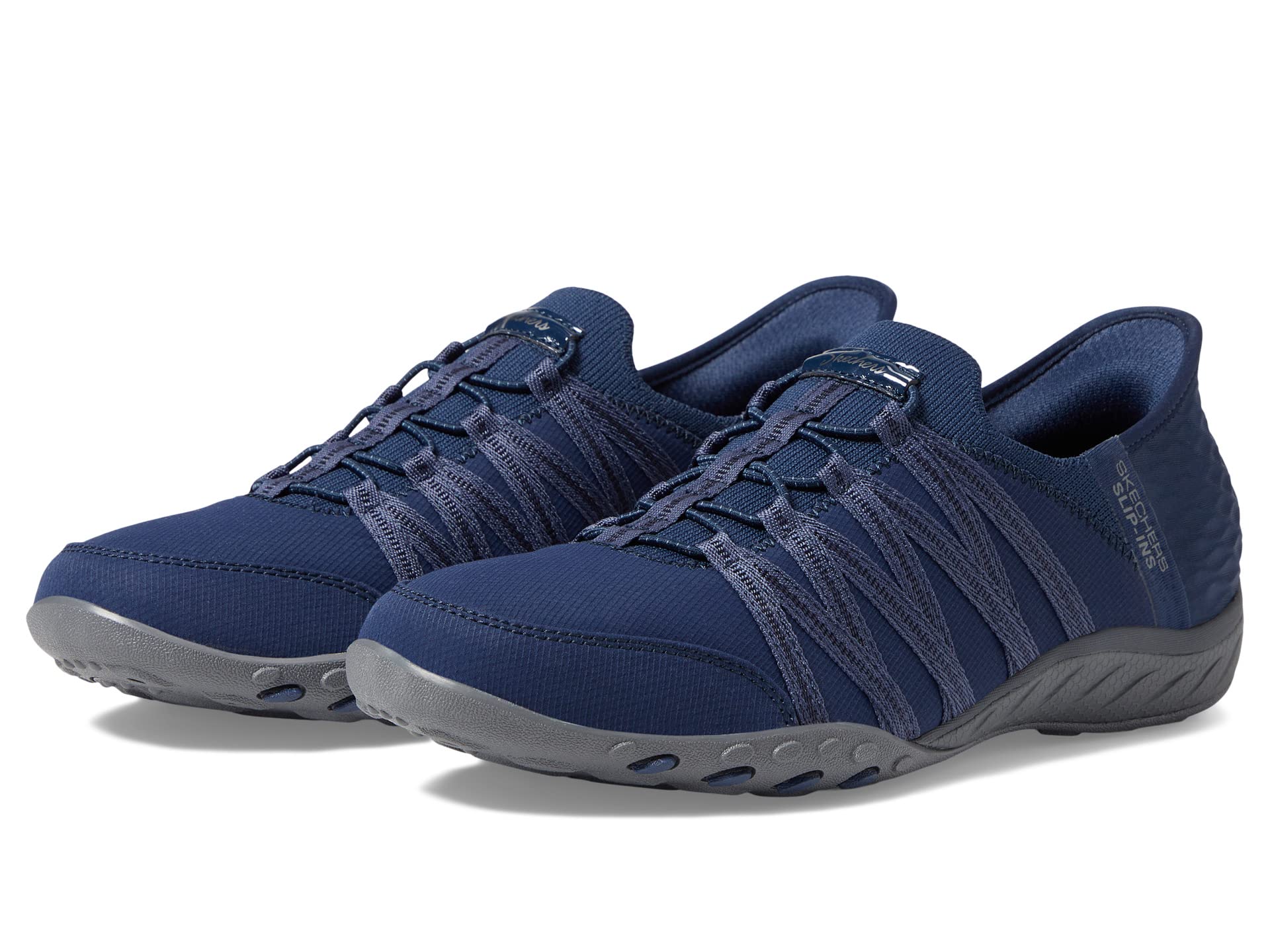 Кроссовки SKECHERS Breathe Easy - Roll With Me Hands Free Slip-Ins, темно-синий