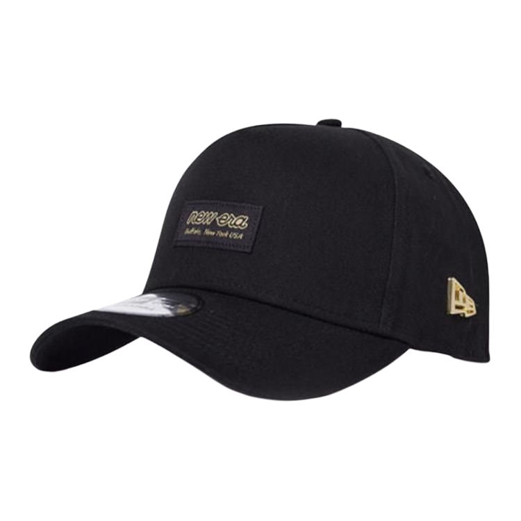 

New Era Хлопковая бейсболка из полиэстера унисекс черная с золотом, Black Gold