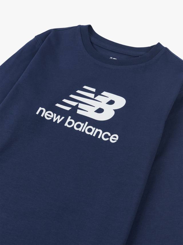 Детская футболка с логотипом с длинными рукавами New Balance, Navy — фото 3