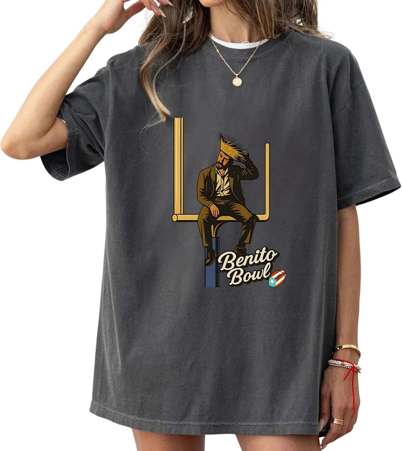 

Винтажная футболка Benito Bowl – Puerto Rico Football Tee, Comfort Colors Handmade