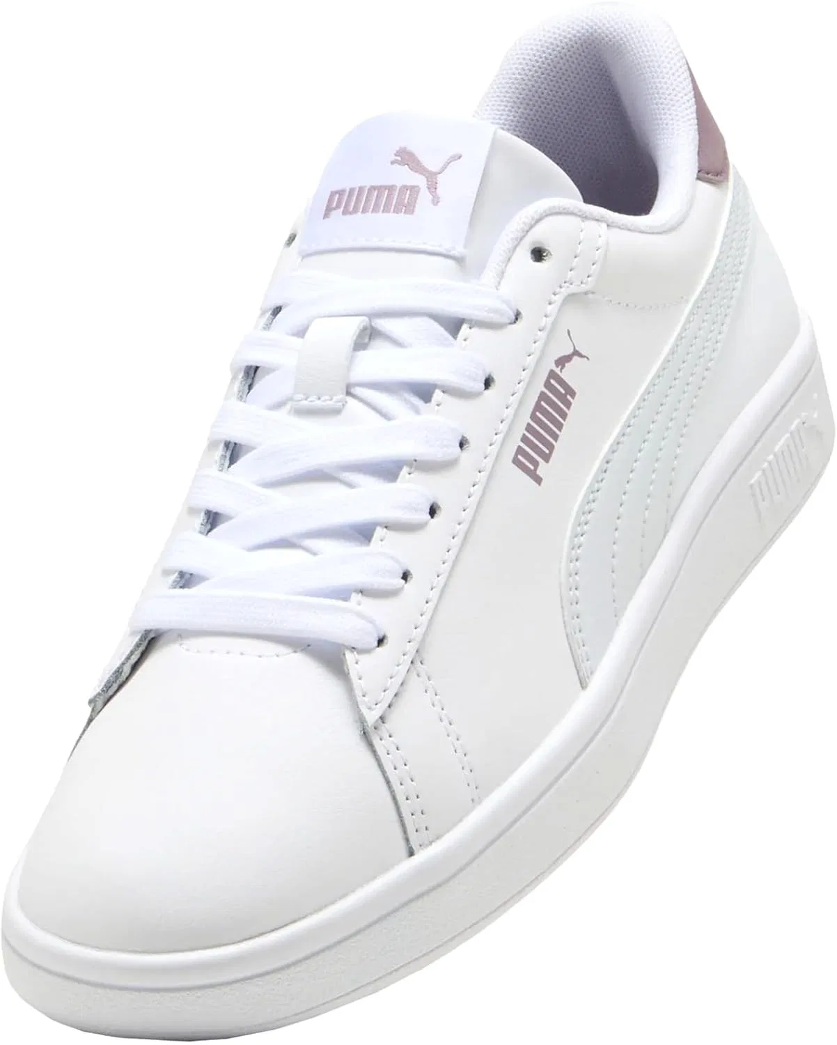 Кроссовки Puma Unisex PUMA Smash 3.0 L, Puma White Silver Mist Plum Jam — фото 4