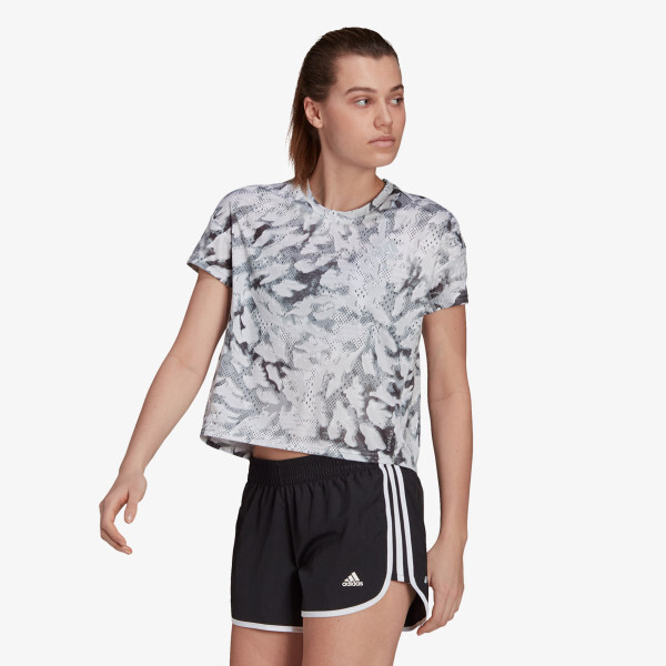 

Футболка с быстрым разрезом по всей поверхности с принтом Adidas, серый