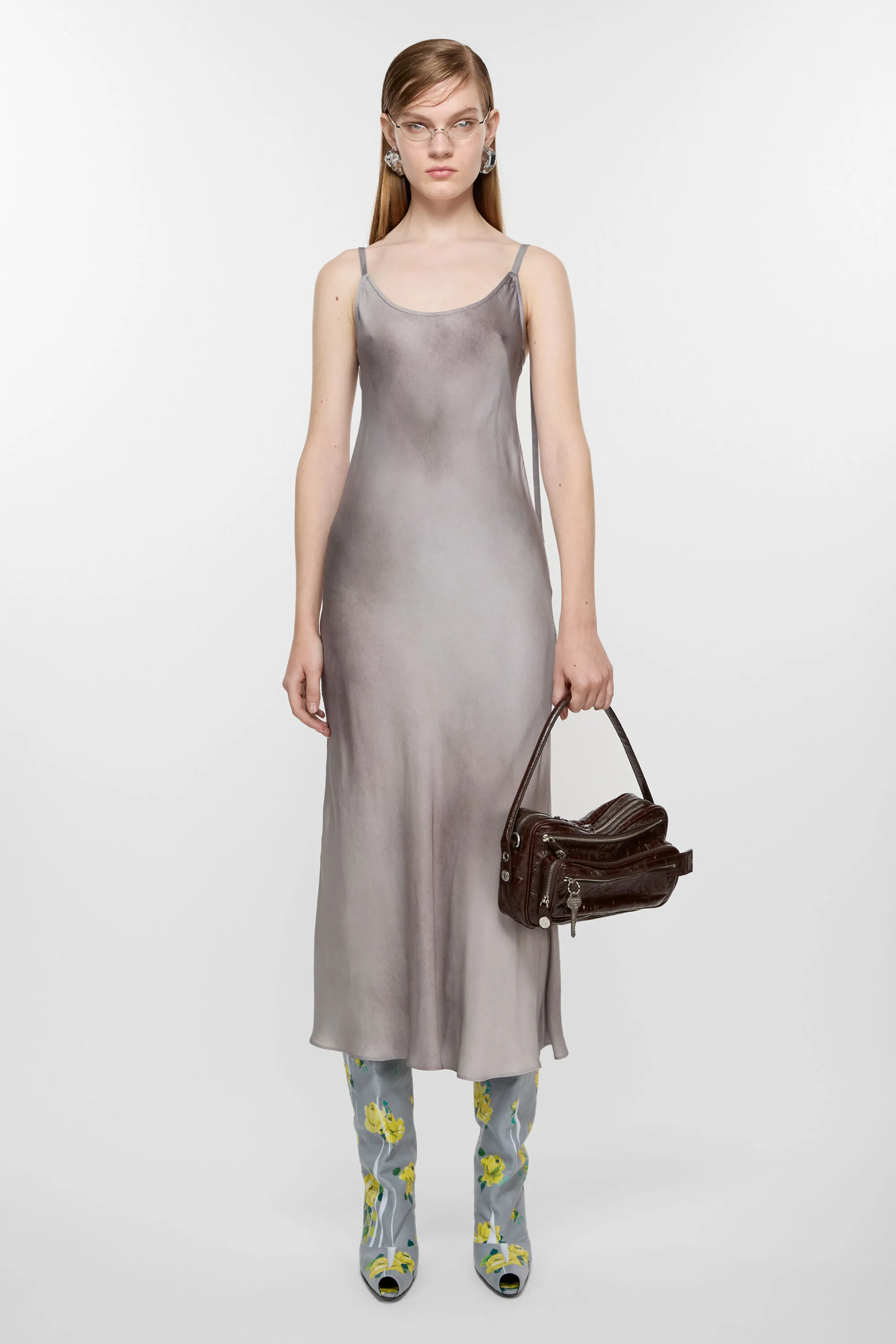 

Платье на бретелях Acne Studios, Multi grey