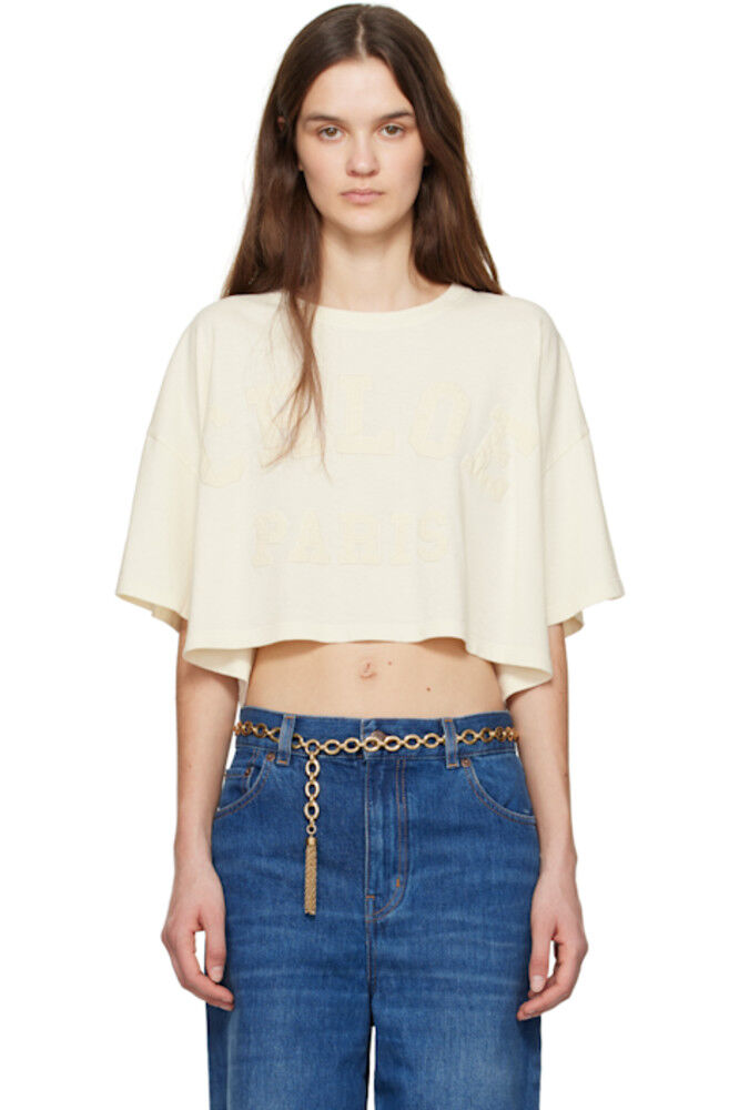 

Укороченная футболка с логотипом Off-White Chloé
