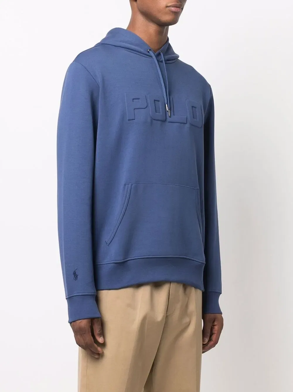 Толстовка с капюшоном и завязками, украшенная тисненым логотипом Polo Ralph Lauren, синий — фото 3