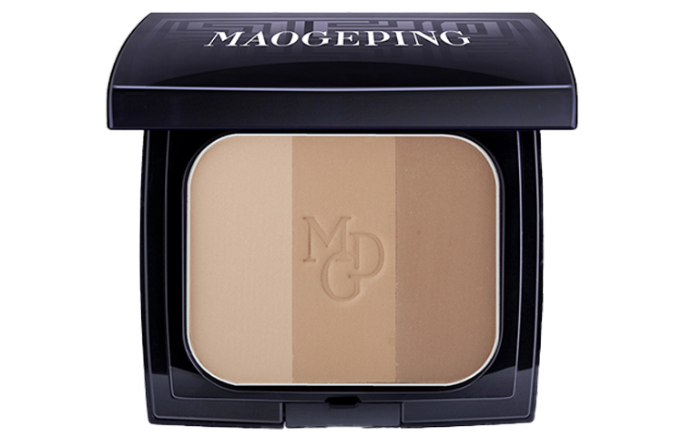 Пудра для контуринга Light Shadow Tricolor Shaping Powder с натуральным увлажнением и коррекцией тона кожи MAOGEPING — фото 2