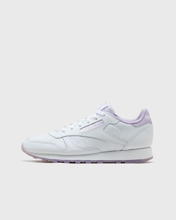 

Кроссовки Reebok Classic Leather, цвет ftwr white/ftwr white/purple oasis