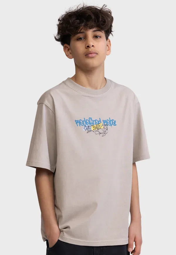 Футболка Keaton tee boxy fit print t-shirt Redefined Rebel, цвет траурный голубь — фото 3