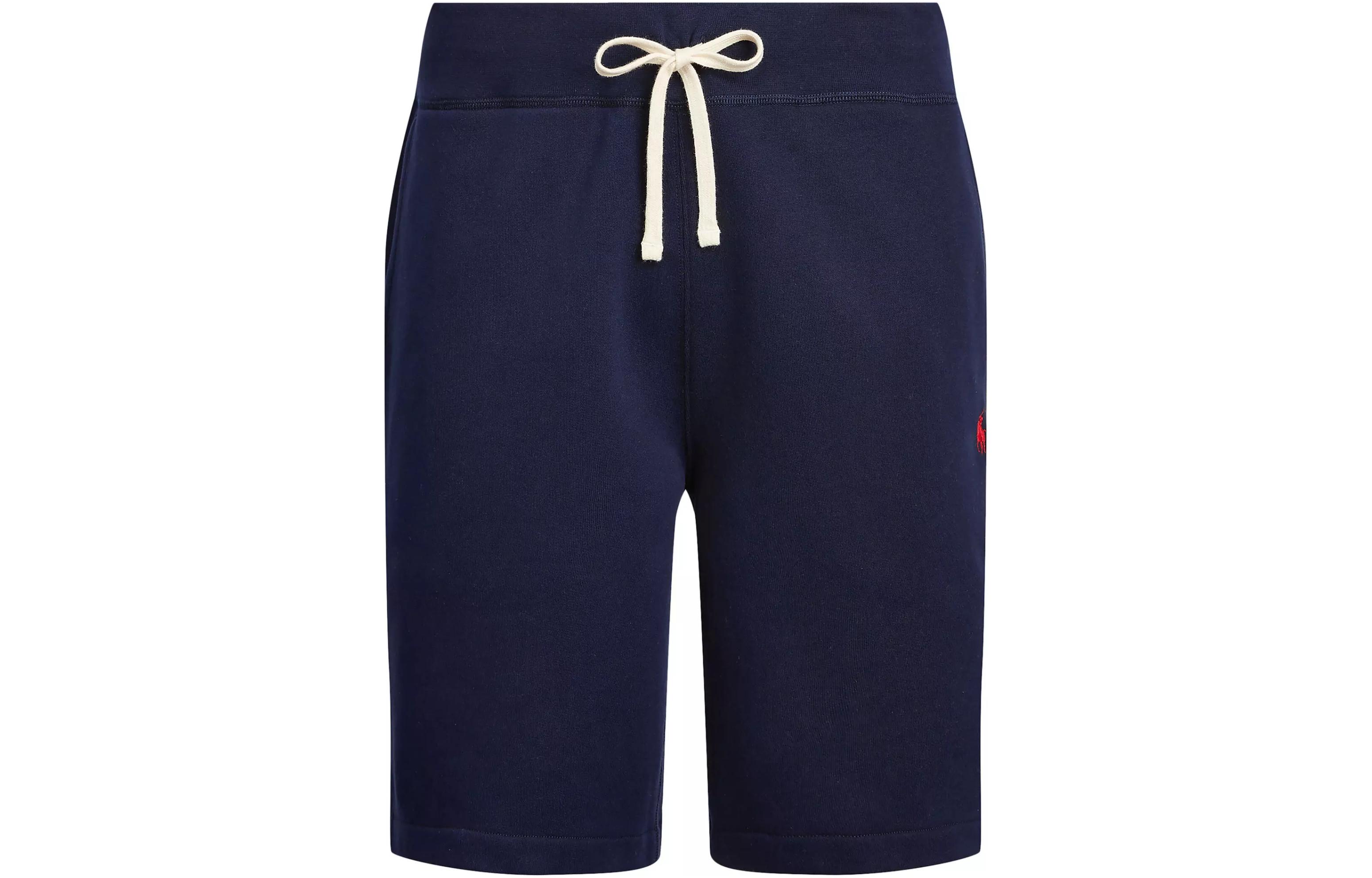 

Шорты с вышитым пони и шнурком Polo Ralph Lauren, темно-синий