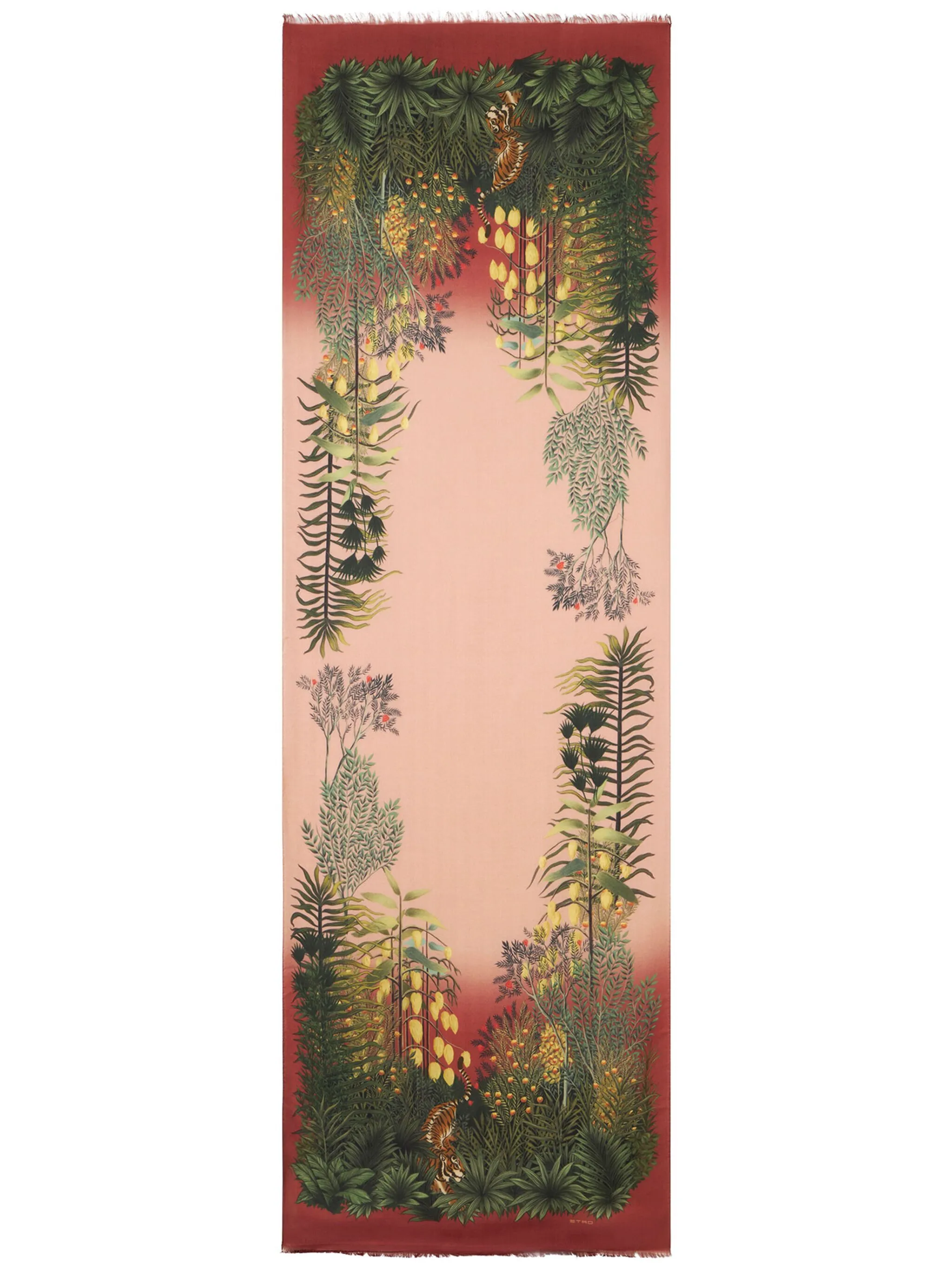 

Шарф с принтом и бахромой Etro, красный