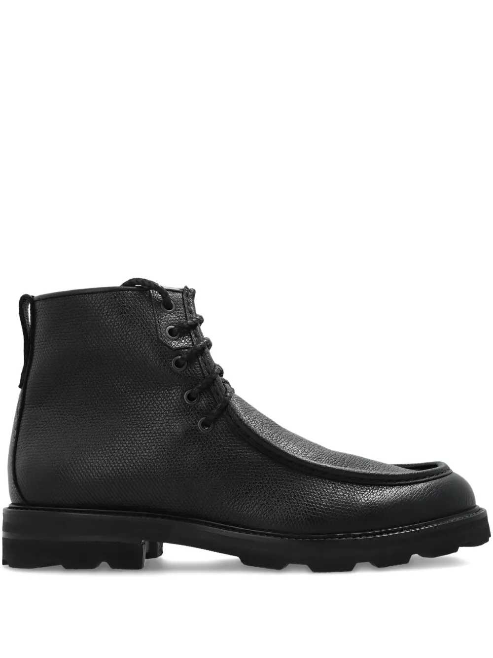 

Фактурные ботинки на шнуровке Brioni, черный