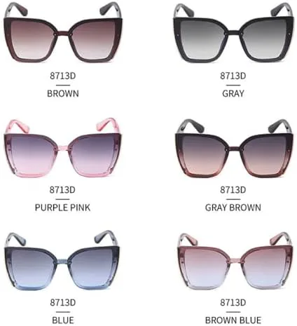 

Большие солнцезащитные очки «кошачий глаз» для женщин, модные солнцезащитные очки в крупной квадратной оправе для мужчин, ретро-стиль, очки «кошачий глаз» MTZJH, Gray