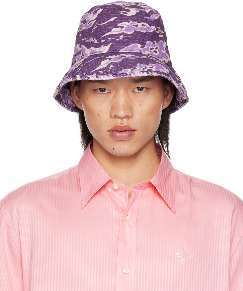 

Фиолетовая камуфляжная панама Brimmo Flame Acne Studios, Purple multi