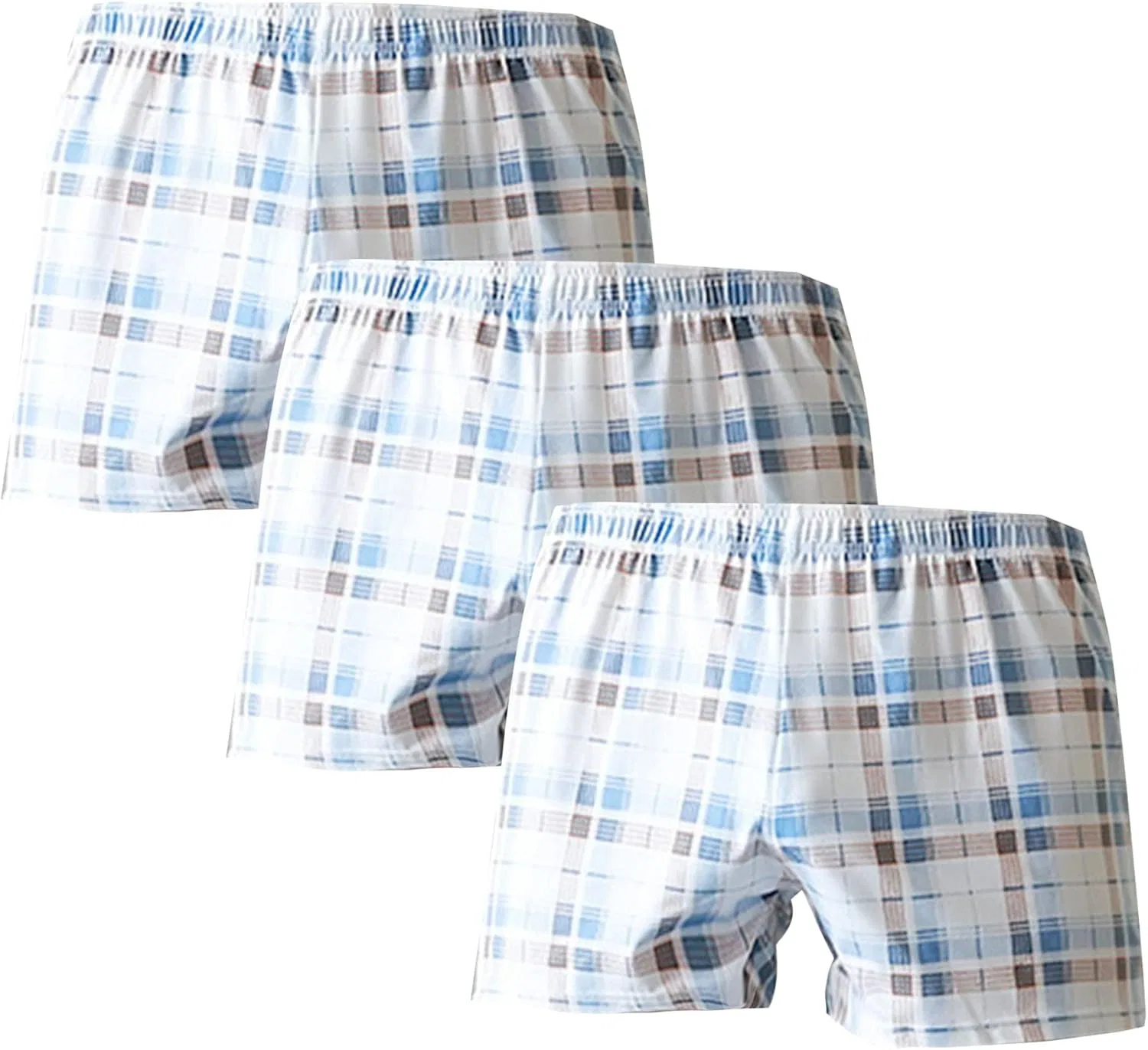 Боксеры, хлопок с эластаном, Blue-3pc