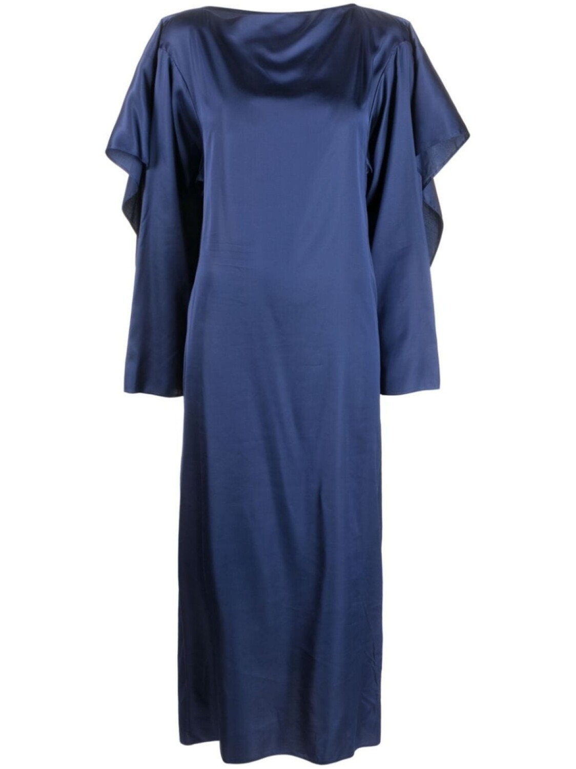 

MM6 Maison Margiela атласное платье миди с длинными рукавами, синий