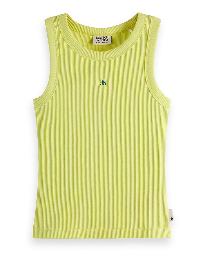 

Детский ребристый топ для девочек - малышки, подростки Scotch & Soda, желтый