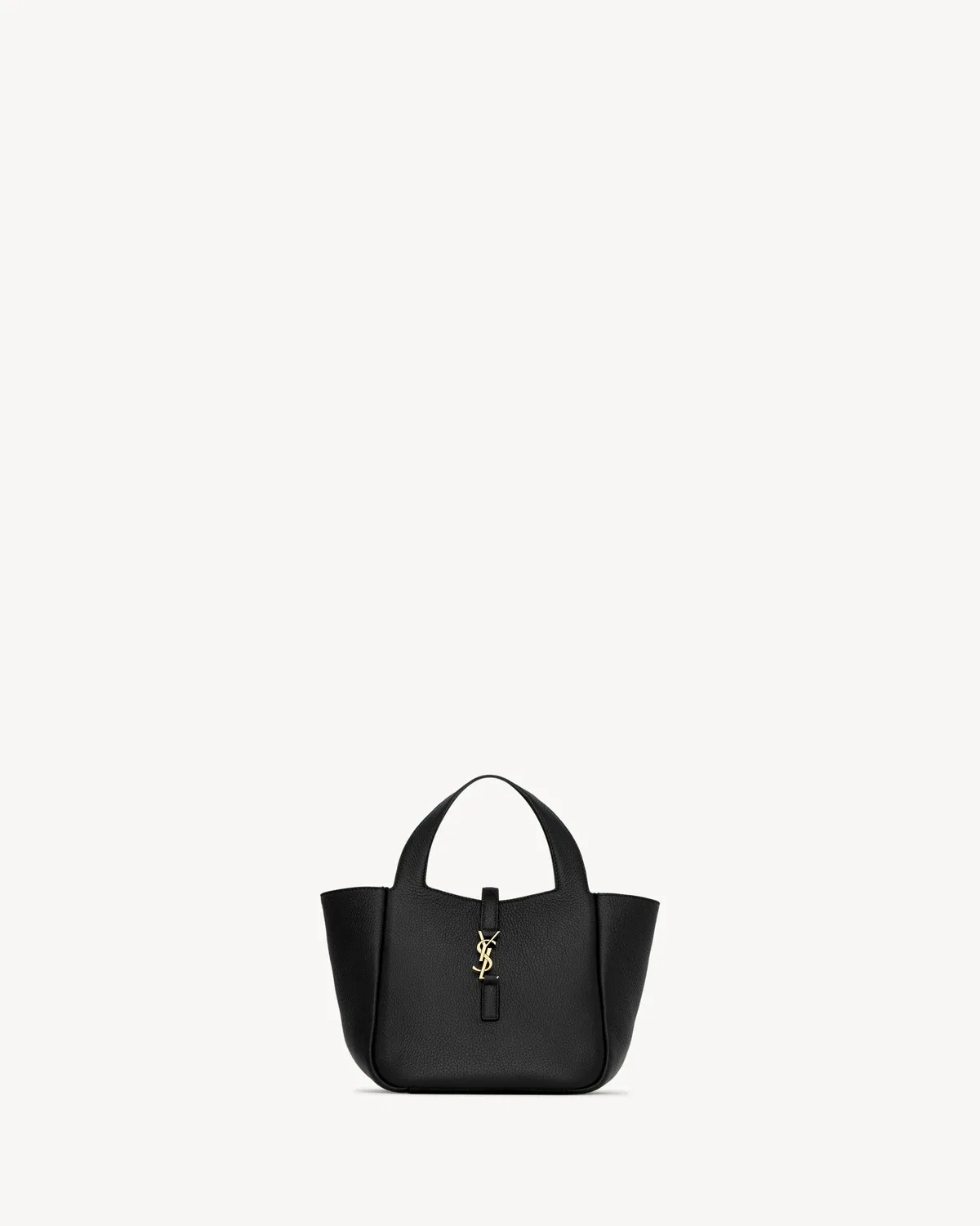 LE 5 À 7 BABY BEA из зернистой кожи SAINT LAURENT, черный