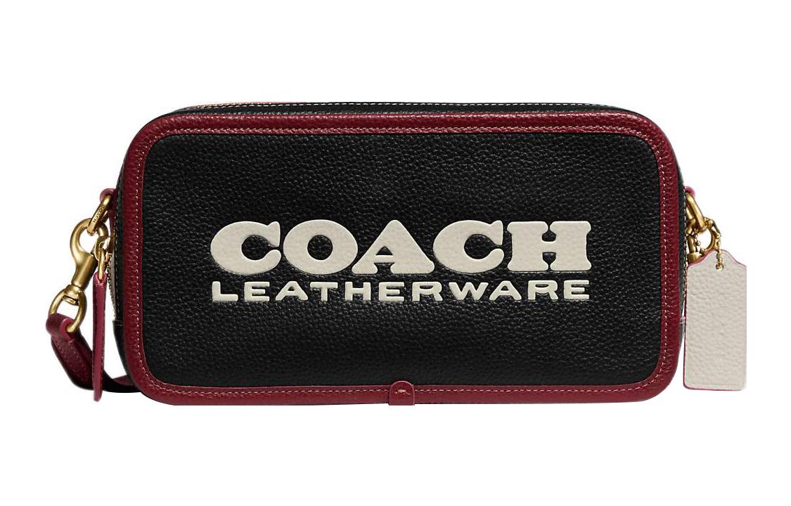 

Сумка через плечо Kia Natural Pebbled Leather Camera, кросс-боди женская черная COACH