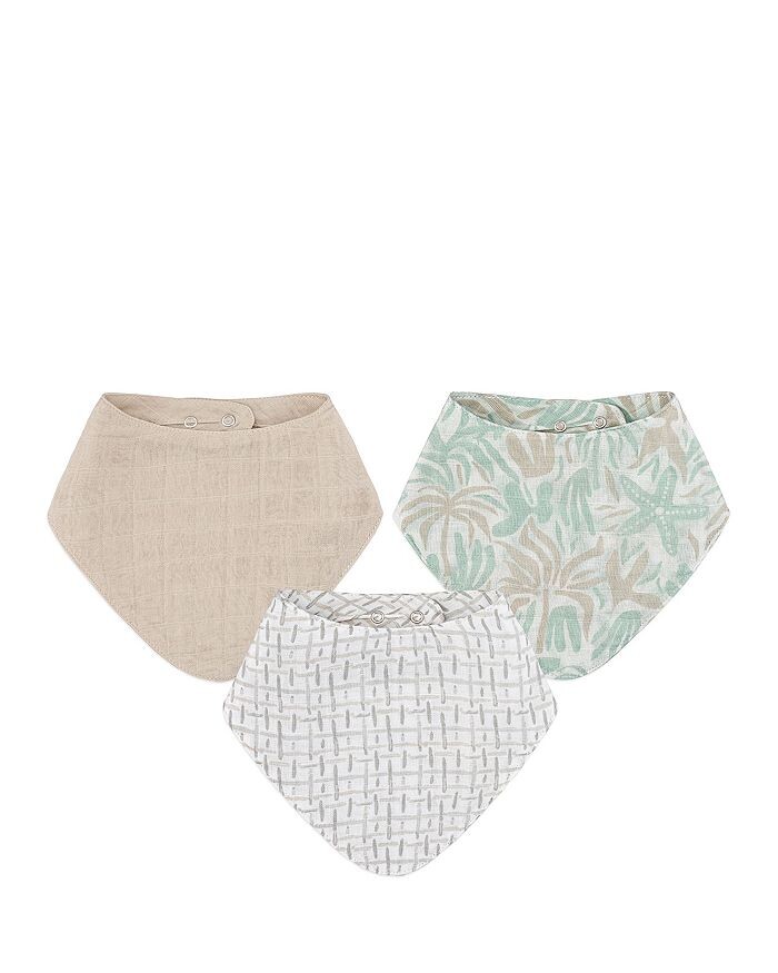 

Муслиновые нагрудники Crane Baby Cove Beach Life, набор из 3 штук — для детей 0–3 лет, синий