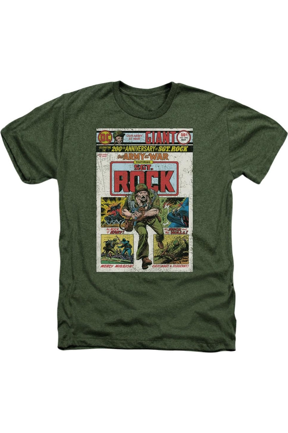 

DC Comics St Rock Cover Adult Heather футболка / футболка Gildan, хаки