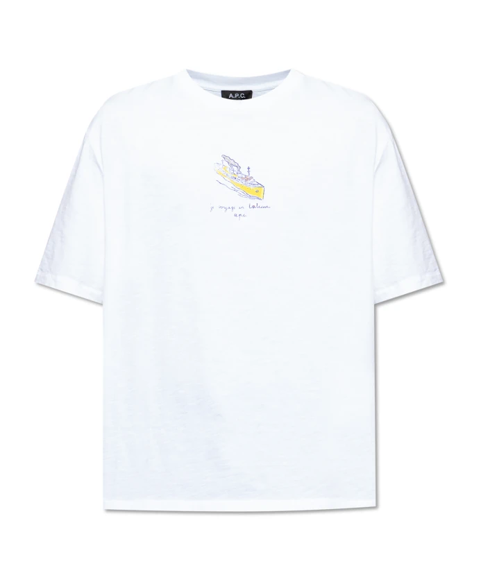 

Футболка с принтом A.P.C., белый