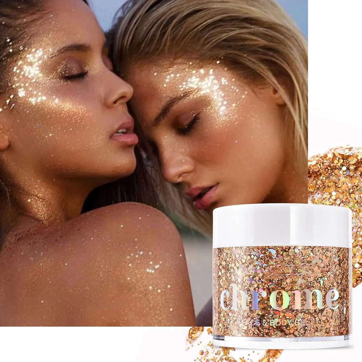 Гель с блестками для тела и лица BIBABLYKE, 1 шт — фото 4