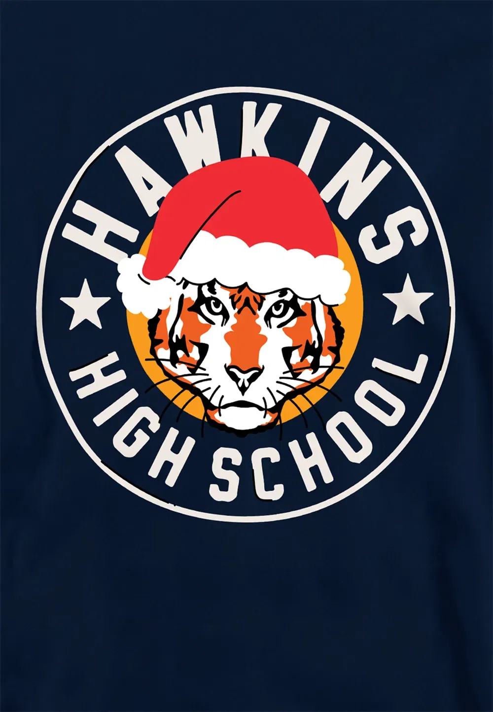 Детский худи Stranger Things Hawkins Christmas, темно-синий, темно-синий — фото 2