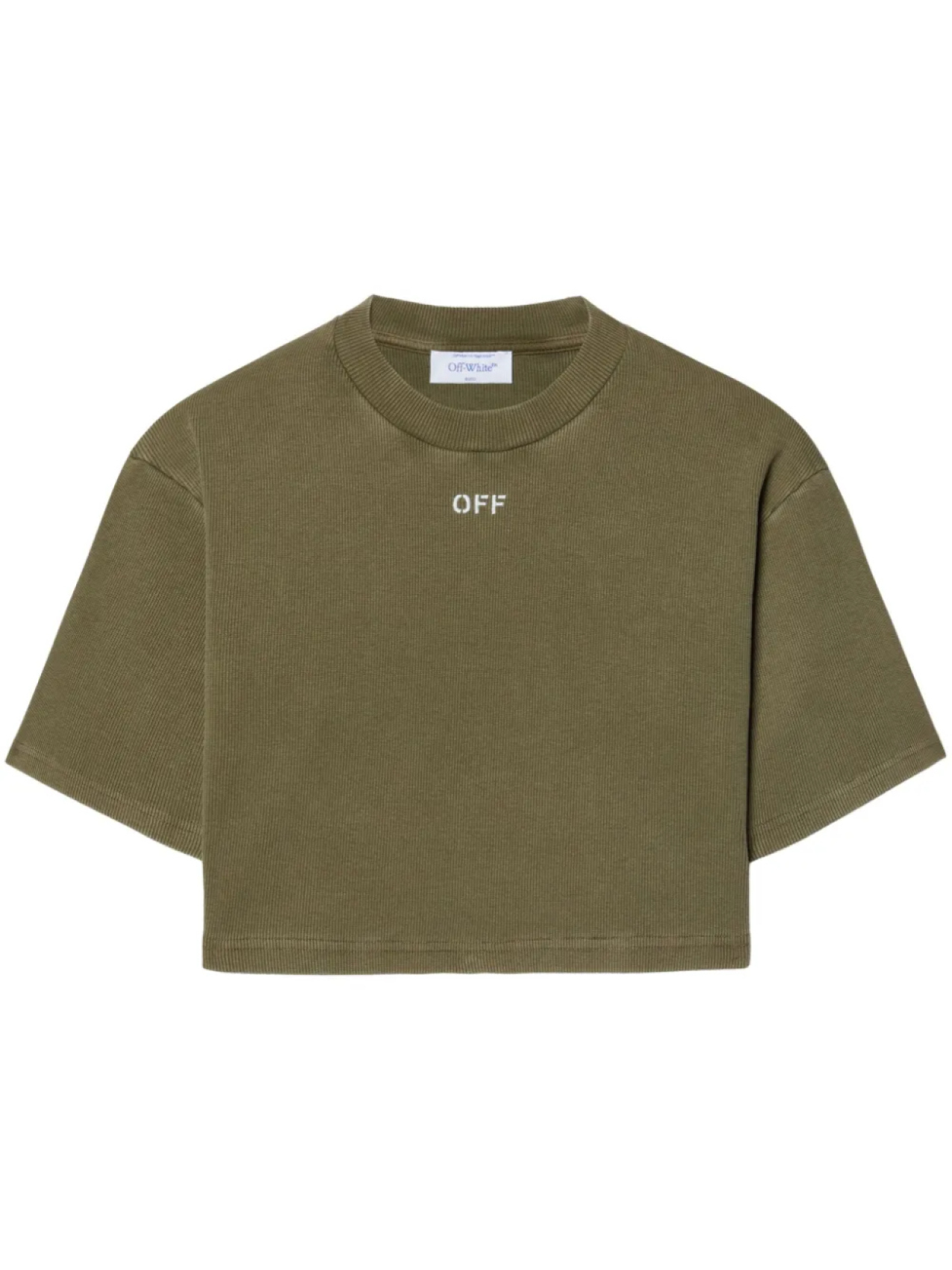 

Off-White футболка с вышитым логотипом, зеленый