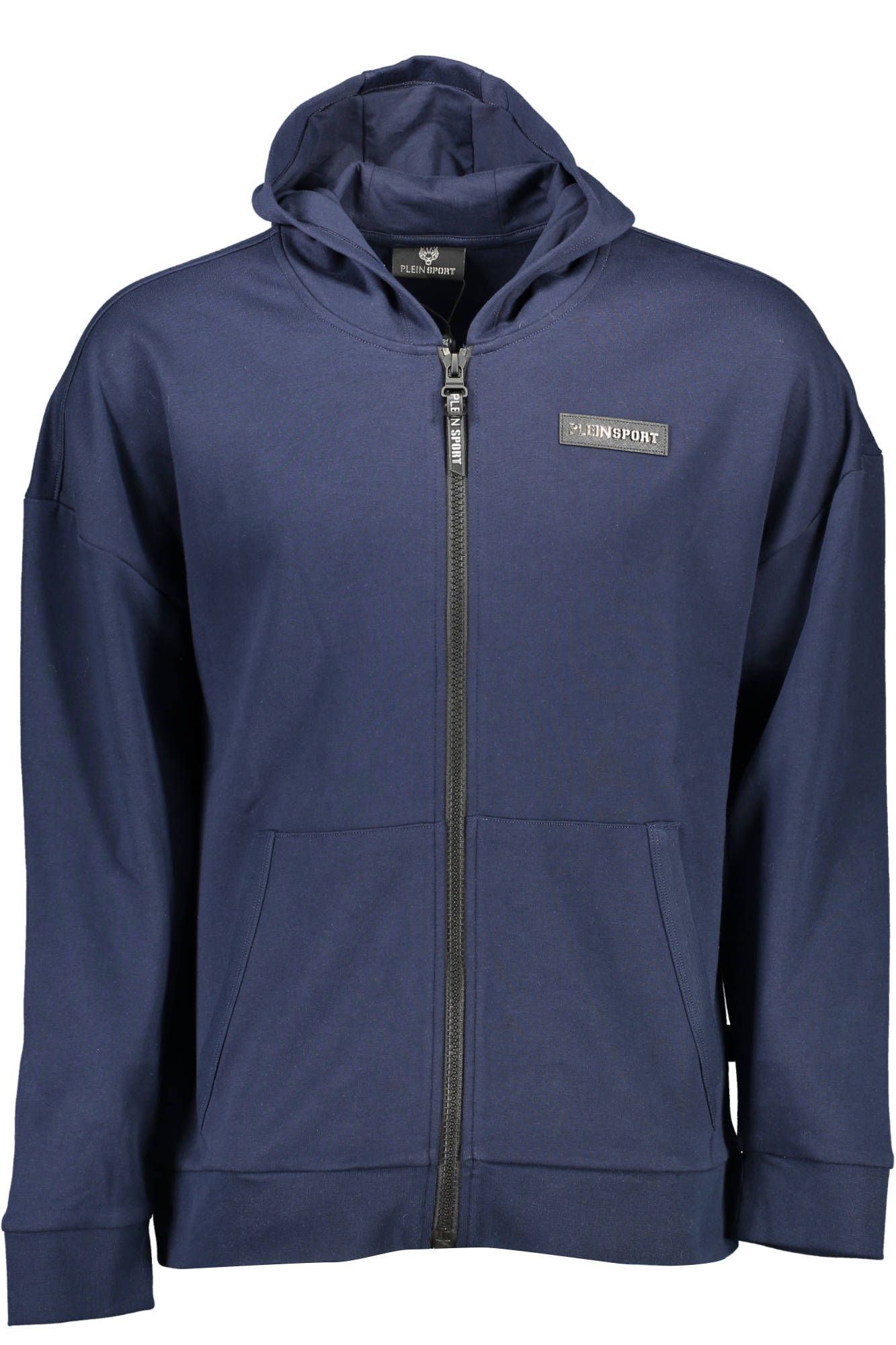 

Синий хлопковый мужской свитер Plein Sport