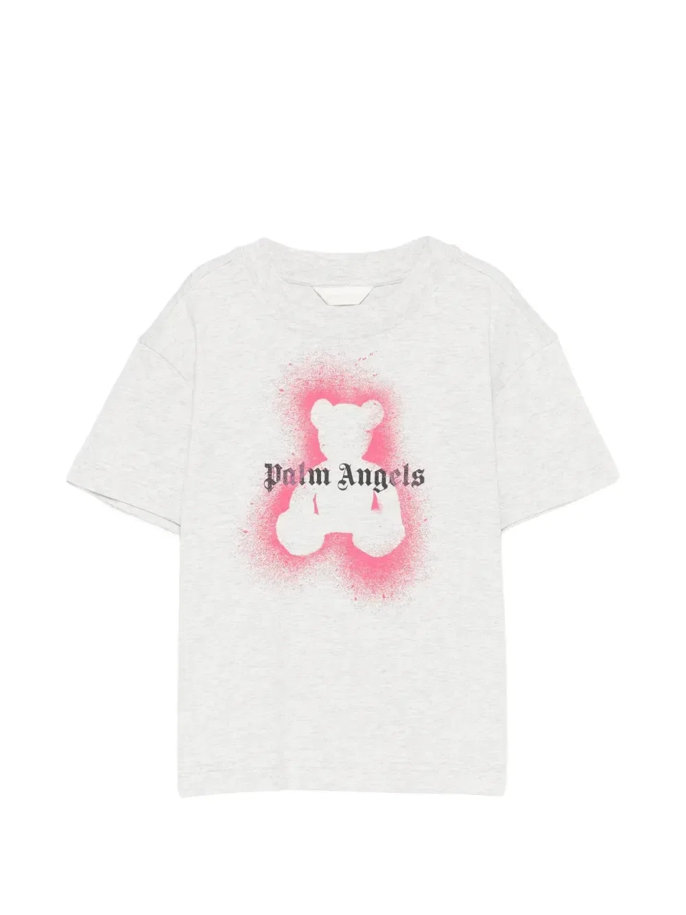 Футболка с принтом Teddy Palm Angels Kids, серый
