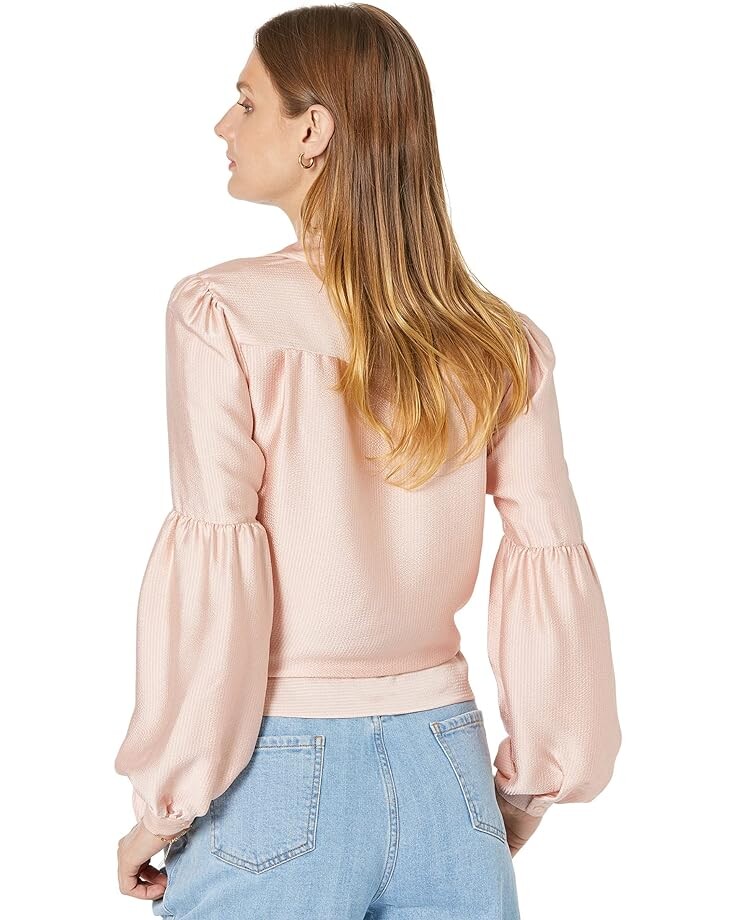 

Топ Michael Kors Hammered Stain Wrap Top, цвет Rosewater