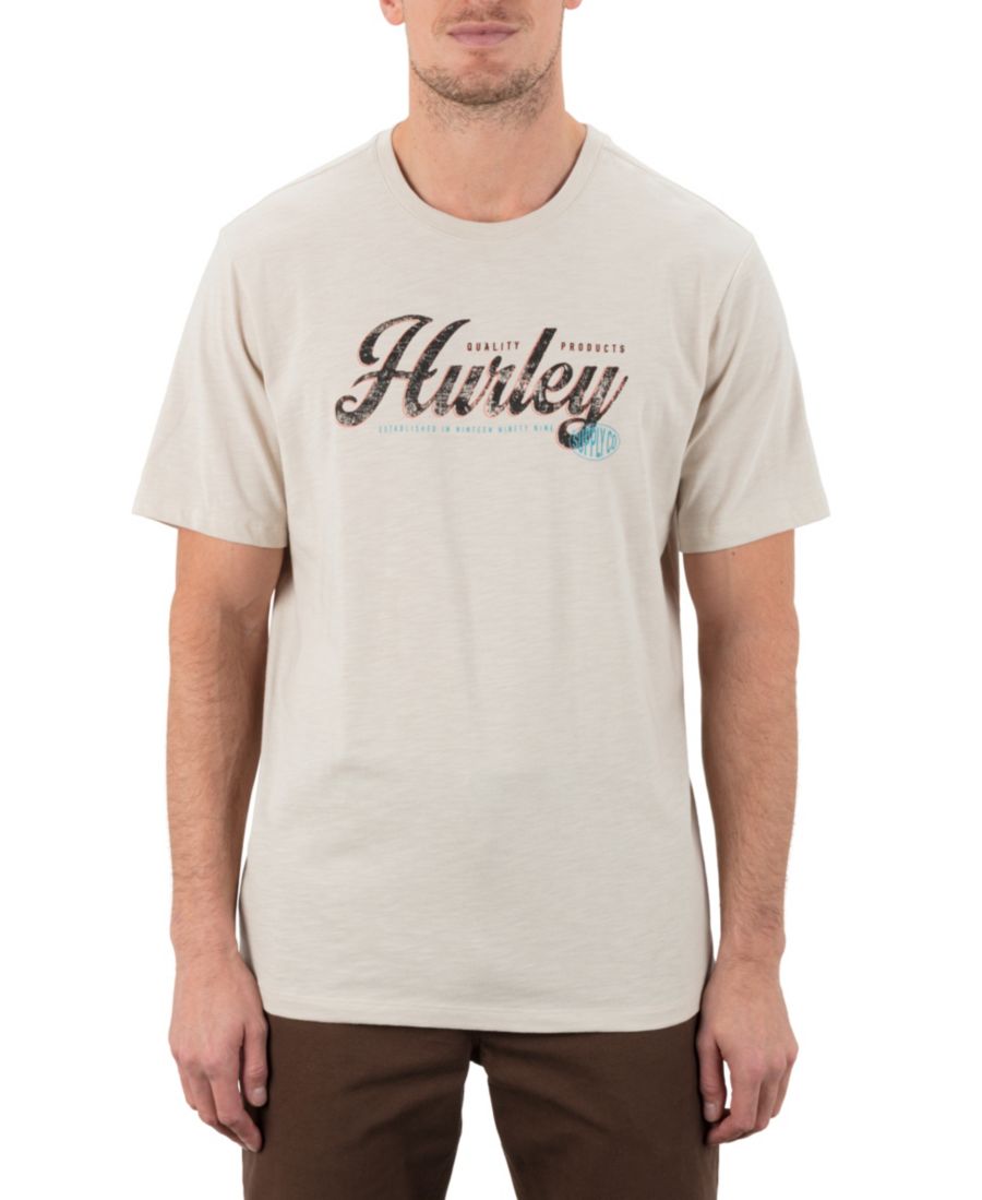 

Мужская футболка с коротким рукавом из фактурной ткани с надписью "Автозаправочная станция" Hurley, Bone, Белый, Мужская футболка с коротким рукавом из фактурной ткани с надписью "Автозаправочная станция" Hurley, Bone