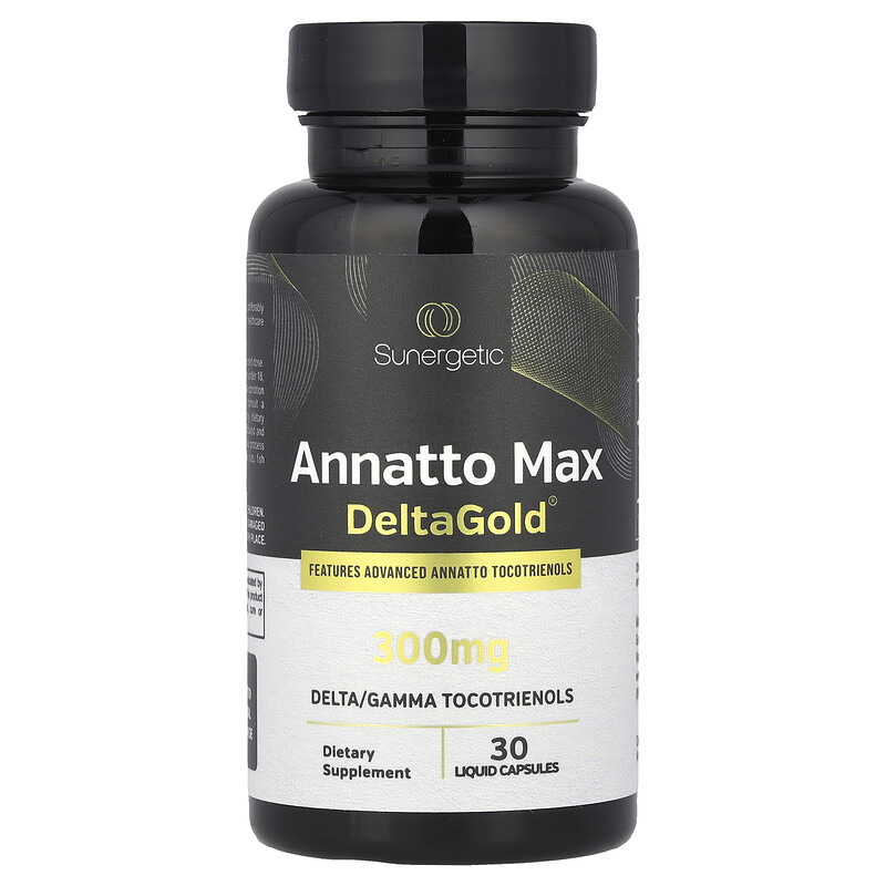 

Sunergetic, Annatto Max DeltaGold, 300 мг, 30 жидких капсул