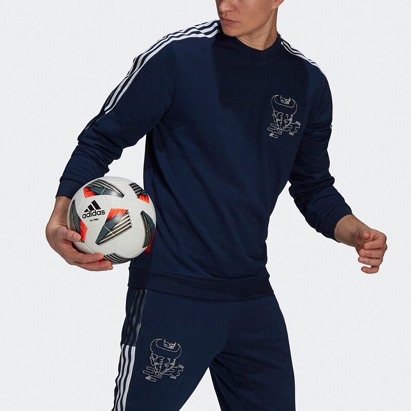 CNY Collection Толстовка мужская темно-синяя Adidas, темно-синий — фото 4