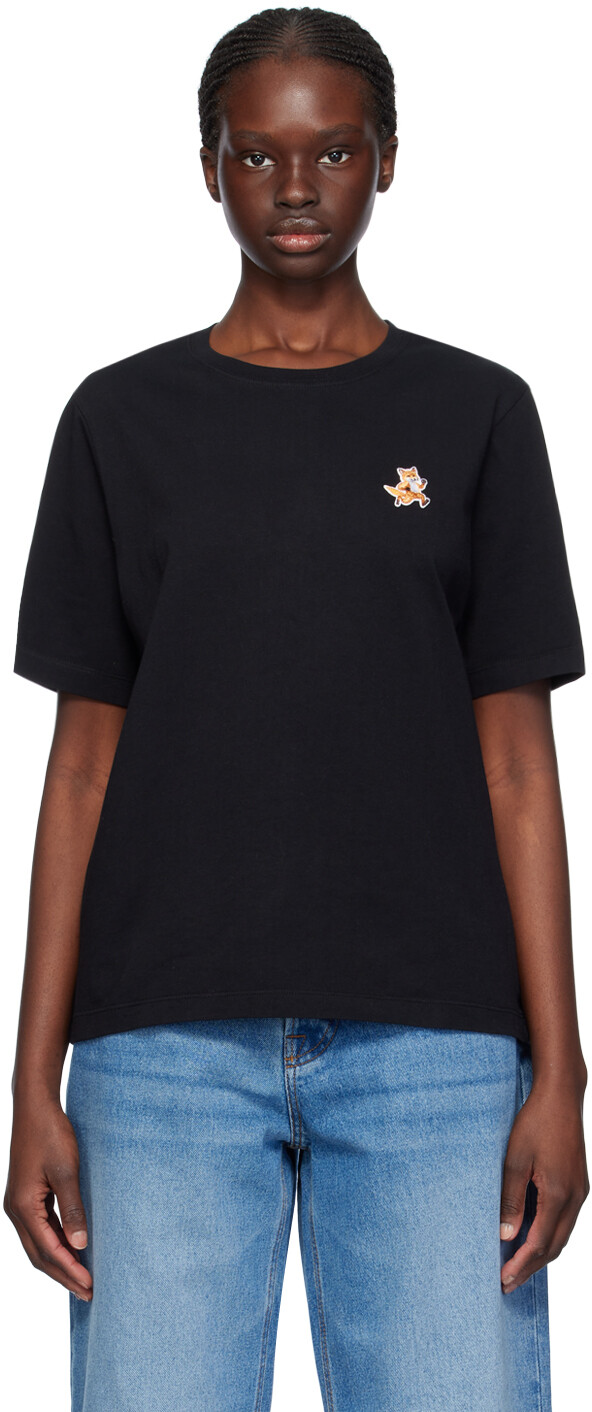 

Черная футболка Speedy Fox Maison Kitsune, цвет Black