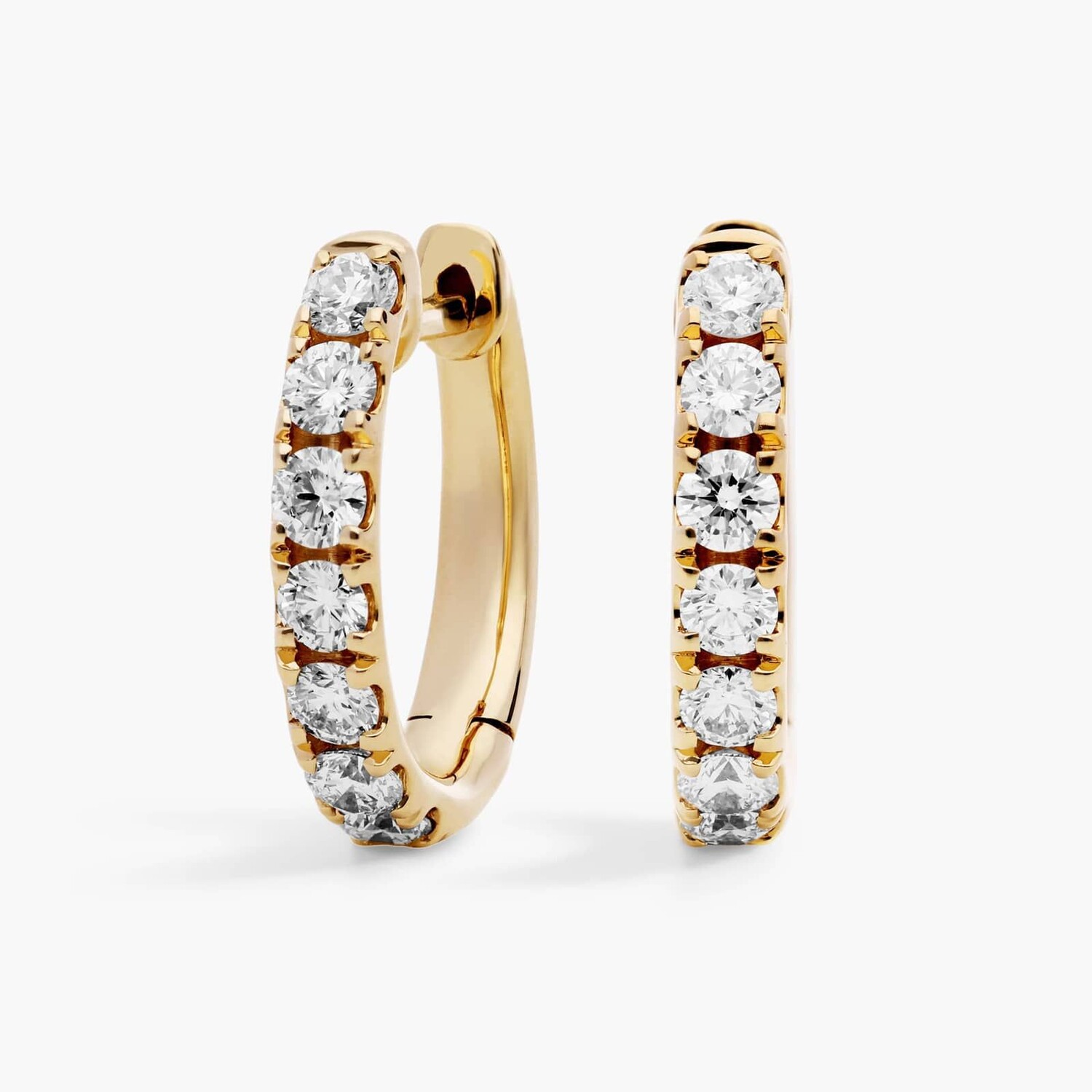 

Серьги-кольца Riviera Diamond, обращенные вперед, из 14-каратного желтого золота (3/4 карата, Tw) Blue Nile