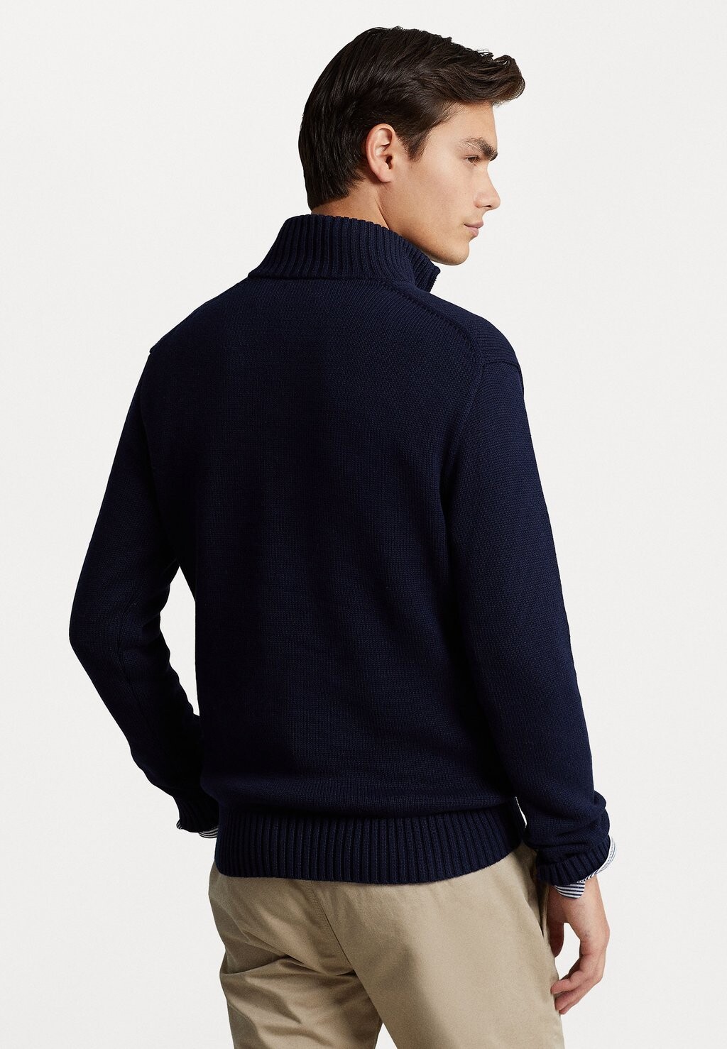 Джемпер ДЖЕМПЕР НА ЧЕТВЕРТОЙ МОЛНИИ Polo Ralph Lauren, темно-синий охотник — фото 3