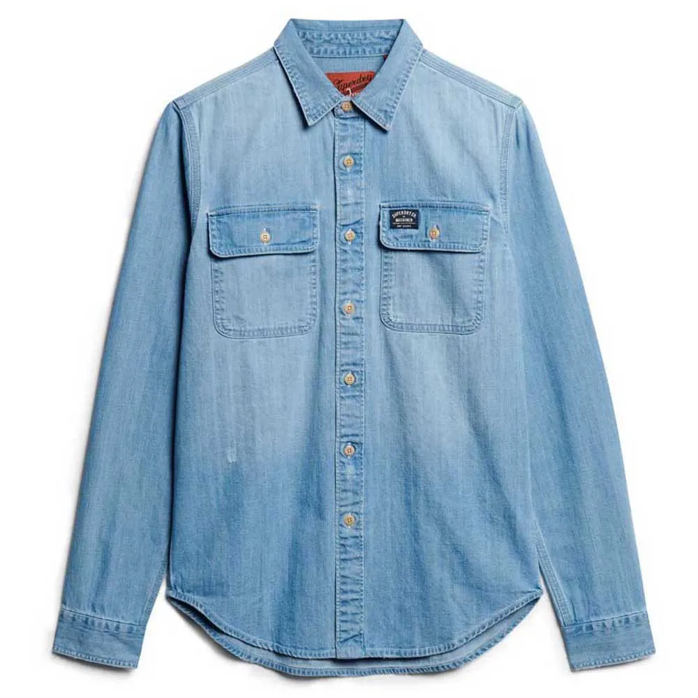 

Футболка Superdry Embroidered Workwear Long sleeve, синий