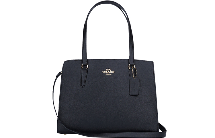 

Coach Портативная кожаная сумка через плечо Tatum, большая женская, черная