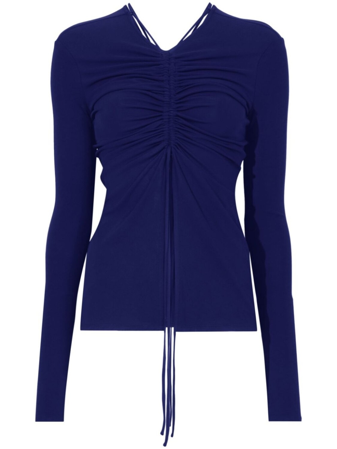 

Proenza Schouler White Label топ с длинными рукавами и сборками, синий