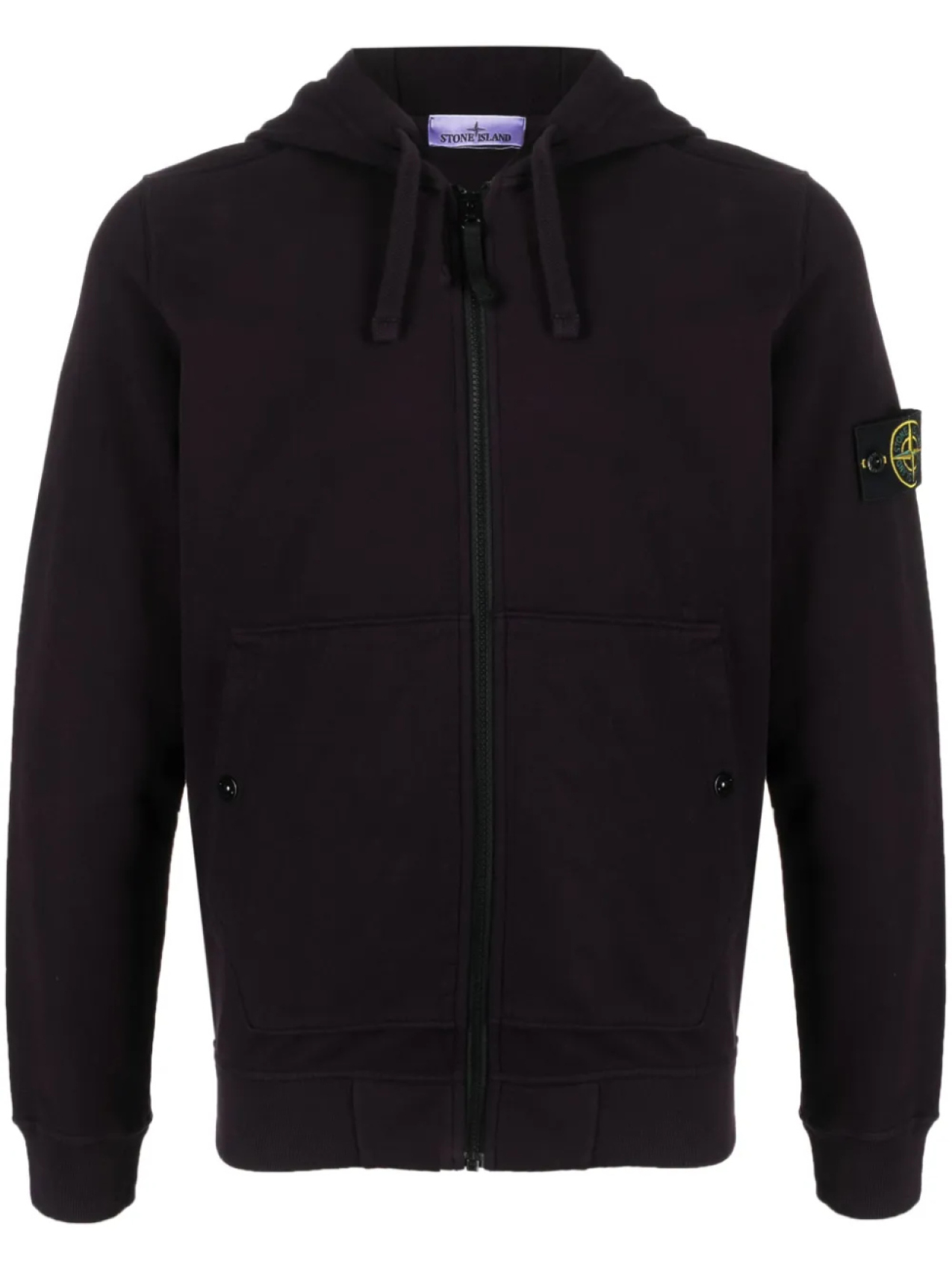 

Stone Island худи на молнии с нашивкой Compass, синий